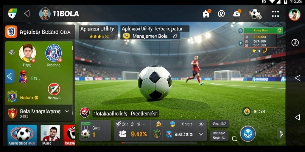 Tampilan antarmuka utama 11BOLA dengan informasi pertandingan.