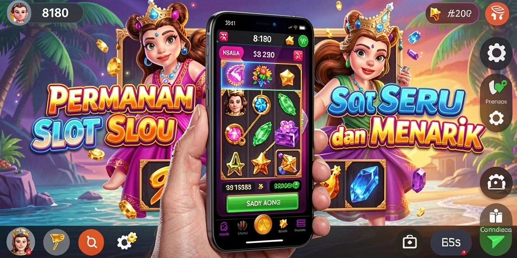 Tampilan gameplay Slot yang penuh warna dan menarik.