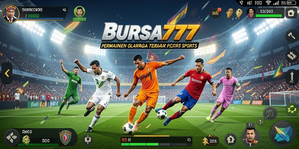 Tangkapan layar permainan BURSA777 menampilkan aksi olahraga yang mendebarkan.