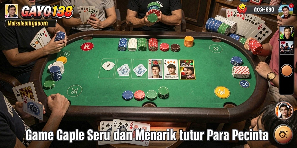 Tampilan gameplay Gaple yang seru dan interaktif