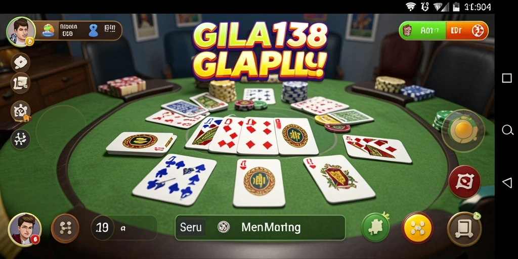 Tangkapan layar GILA138 yang menggambarkan suasana permainan Gaple yang seru.
