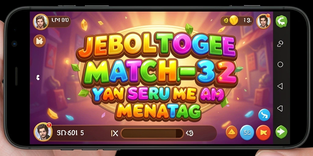 Screenshot gameplay <strong>JEBOLTOGEL</strong> menampilkan elemen colorful dalam permainan Match-3.