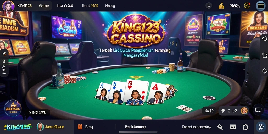 Tampilan gameplay Live Casino KING123 yang menarik dan interaktif.