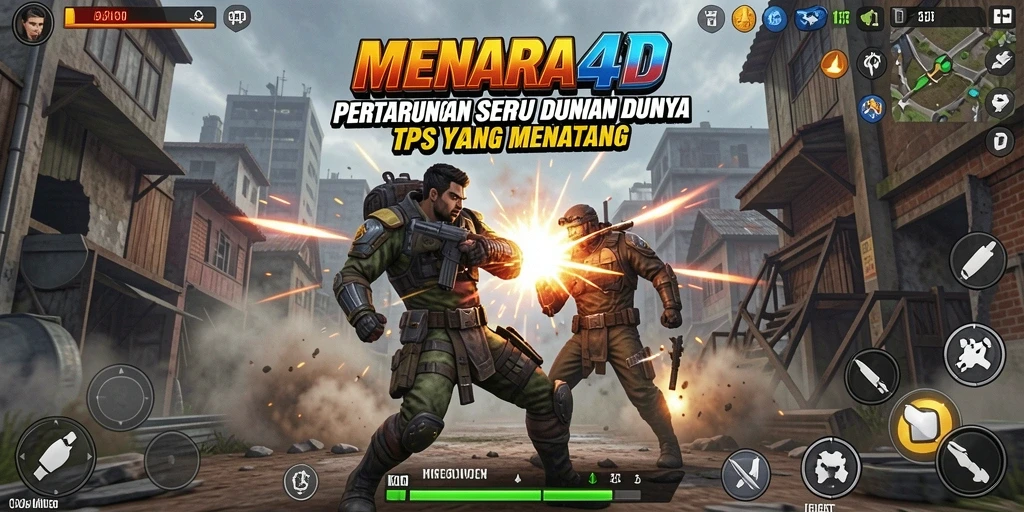 Tampilan dinamis dalam pertempuran TPS MENARA4D yang seru.