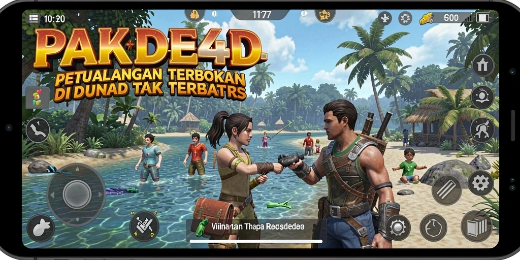 Tampilan gameplay PAKDE4D yang menakjubkan dan penuh karakter.