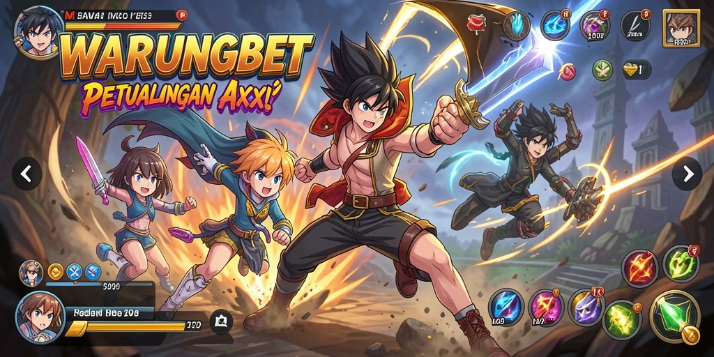 Tampilan gameplay anime yang menakjubkan dan dinamis.